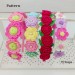 Patterns for four types crochet headbands with flowers