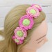 Patterns for four types crochet headbands with flowers