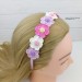 Patterns for four types crochet headbands with flowers