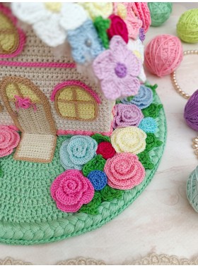 Handmade Colorful Crochet Fairy Cottage – Flower House