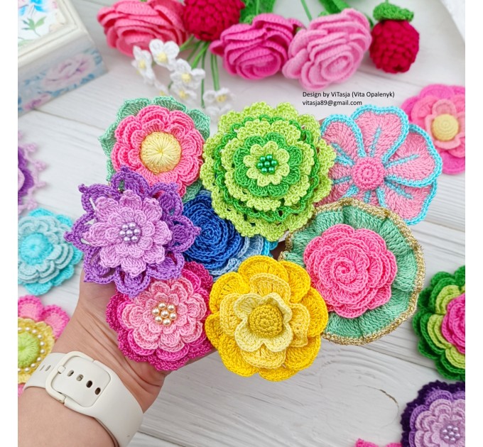 Patterns of Crochet Flowers, 10 types