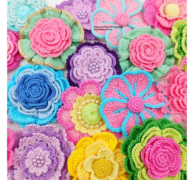 Patterns of Crochet Flowers, 10 types
