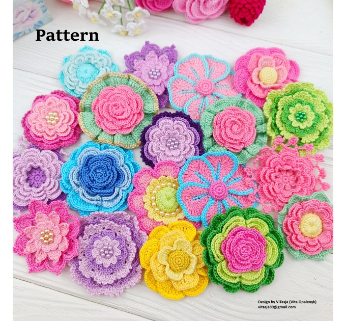 Patterns of Crochet Flowers, 10 types
