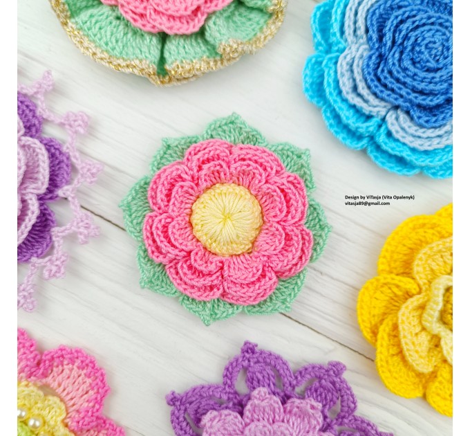 Patterns of Crochet Flowers, 10 types