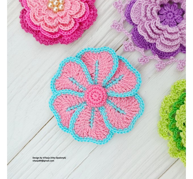 Patterns of Crochet Flowers, 10 types