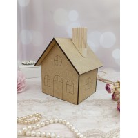 Blank MDF House for Crafting, DIY Wooden House Shape, Craft Supply, MDF House Base, For Painting, Decoupage, Scrapbooking, Home Decoration