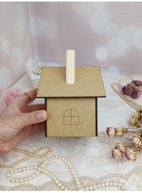Blank MDF House for Crafting, DIY Wooden House Shape, Craft Supply, MDF House Base, For Painting, Decoupage, Scrapbooking, Home Decoration