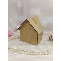 MDF House Blank for Decorating/3D Wood Shape for Shabby Chic, Scrapbooking, Junk Journal, Wedding DIY Craft Supplies,Sewing Design,Decoupage