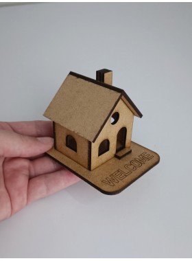 Blank MDF House for Crafting, DIY Wooden House Shape, Craft Supply, MDF House Base, For Painting, Decoupage, Scrapbooking, Home Decoration