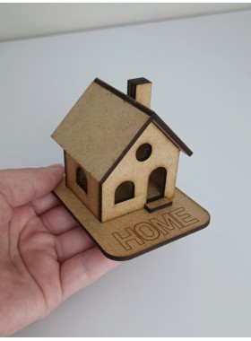 Blank MDF House for Crafting, DIY Wooden House Shape, Craft Supply, MDF House Base, For Painting, Decoupage, Scrapbooking, Home Decoration