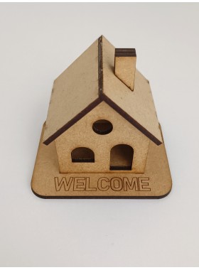 Blank MDF House for Crafting, DIY Wooden House Shape, Craft Supply, MDF House Base, For Painting, Decoupage, Scrapbooking, Home Decoration
