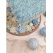 Handmade Crochet House with Blue Roof – Coastal Style Home Décor