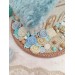 Handmade Crochet House with Blue Roof – Coastal Style Home Décor