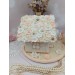 Elegant Crochet Cottage with Pearls – Handmade Beige Decor