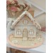 Elegant Crochet Cottage with Pearls – Handmade Beige Decor