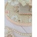 Elegant Crochet Cottage with Pearls – Handmade Beige Decor