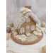 Handmade Crochet Cottage with Fluffy Roof – Neutral Decor