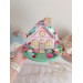 Handmade Crochet Fairy Cottage – Colorful Flower House