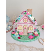 Handmade Colorful Crochet Fairy Cottage – Flower House