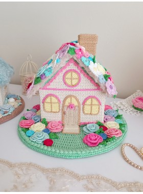 Handmade Colorful Crochet Fairy Cottage – Flower House