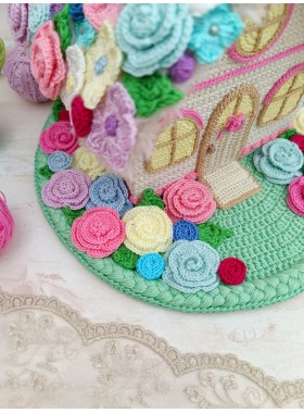 Handmade Colorful Crochet Fairy Cottage – Flower House