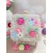 Handmade Crochet House with Pastel Flowers – Cottagecore Home Décor