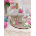 Handmade Crochet House with Pastel Flowers – Cottagecore Home Décor