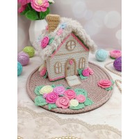 Handmade Crochet House with Colorful Flowers – Whimsical Cottagecore Gift