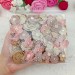 Set of small flowers for craft,100 pcs/ Sewing embellishment/ Craft DIY flowers/ Pearl flowers /Junk journal decor/ Hairband/ Scrapbooking