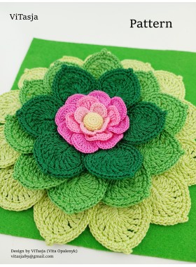 Crochet Pattern for Leaf Arrangement.