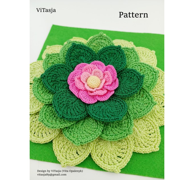 Crochet Pattern for Leaf Arrangement.