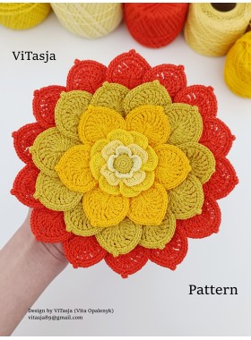 Crochet Pattern for Leaf Arrangement.