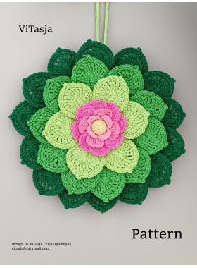 Crochet Pattern for Leaf Arrangement.