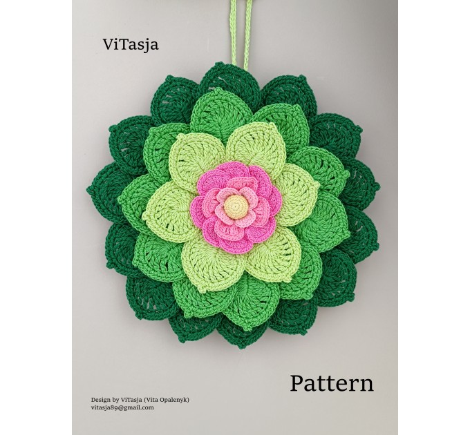 Crochet Pattern for Leaf Arrangement.