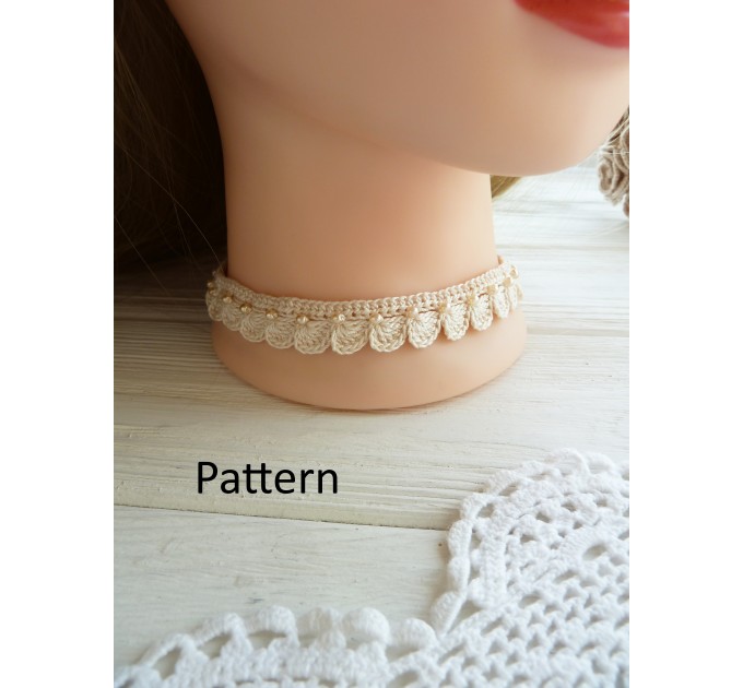  Crochet necklace with pearls PATTERN.