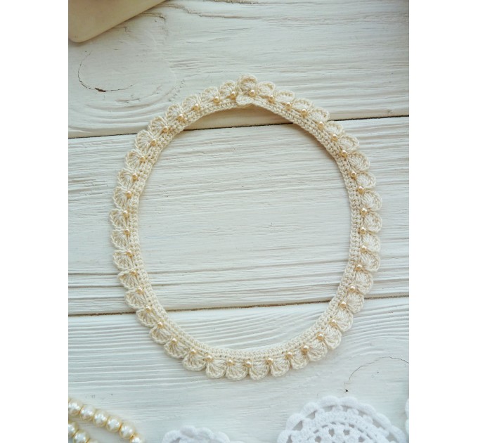  Crochet necklace with pearls PATTERN.