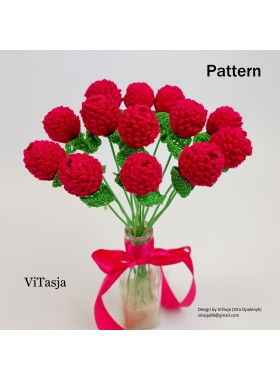 Crochet Flower Pattern-Globe Amaranth.
