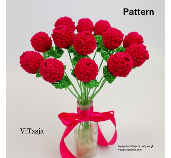 Crochet Flower Pattern-Globe Amaranth.