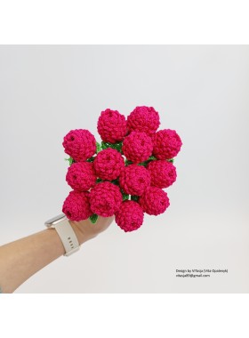 Crochet Flower Pattern-Globe Amaranth.