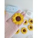 Crochet Sunflower PATTERN. Pattern for jewelry. Easy crochet.