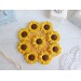 Crochet Sunflower PATTERN. Pattern for jewelry. Easy crochet.