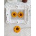 Crochet Sunflower PATTERN. Pattern for jewelry. Easy crochet.