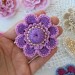 Crochet flower with pearls.