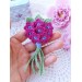 Crochet bouquet applique.