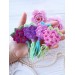 Crochet bouquet applique.