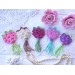 Crochet bouquet applique.