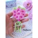 Crochet bouquet applique.