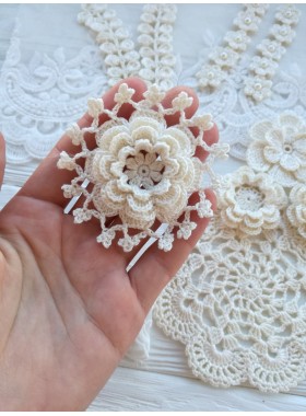 Crochet lace flower.