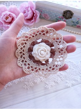 Crochet small doily.