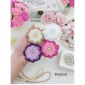 Multilayer Crochet Flower Pattern. Make hair accessories. Wedding decorations.